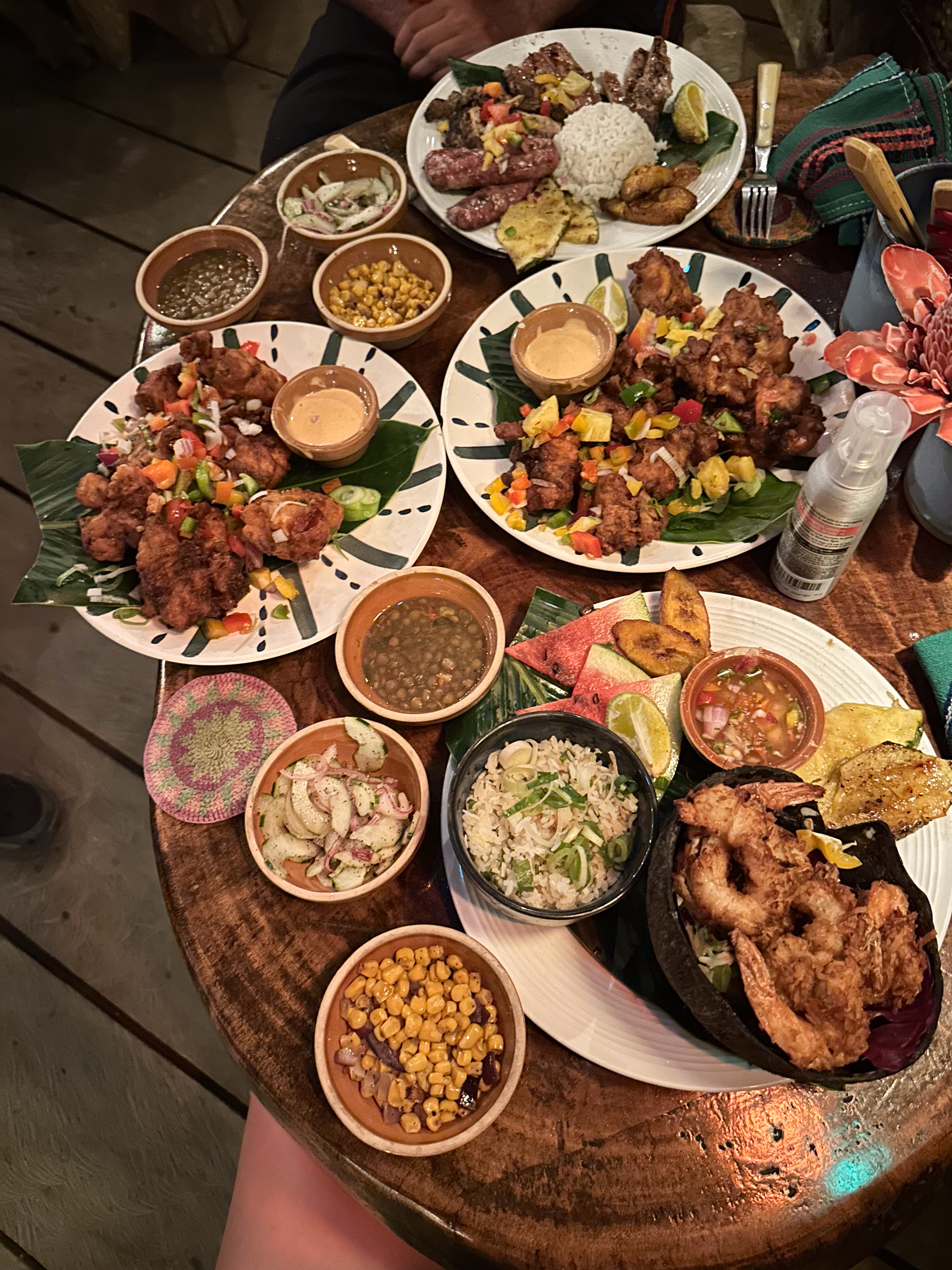Local dining in Panama, simple moment after the sea